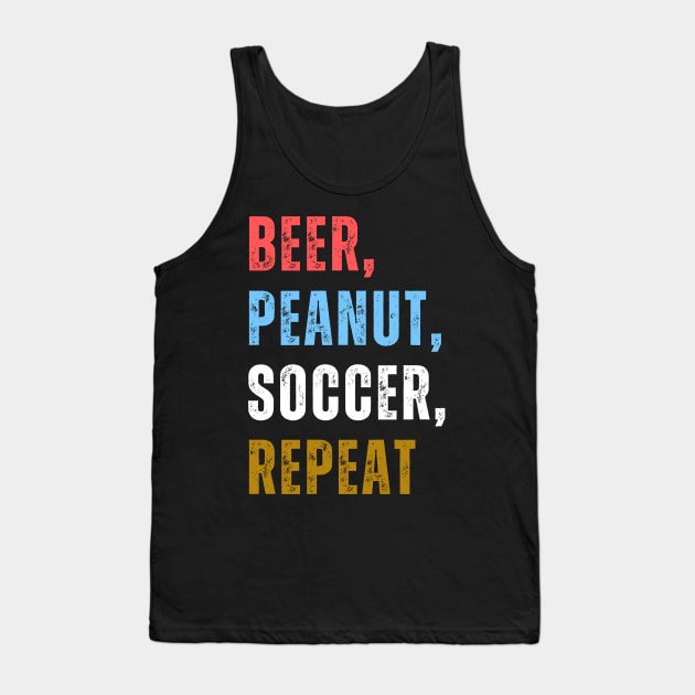 Beer Peanut Soccer Repeat Tank Top by Smart PV